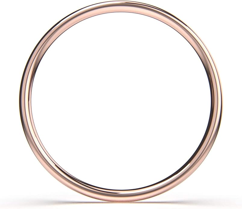 Melanie Golden Jewelry 1mm Thin Smooth Stacking Skinny Ring in Sterling Silver, Gold, or Rose Gold | Handmade Comfort Fit Dainty & Minimalist Bands for Women | Sizes 2-12