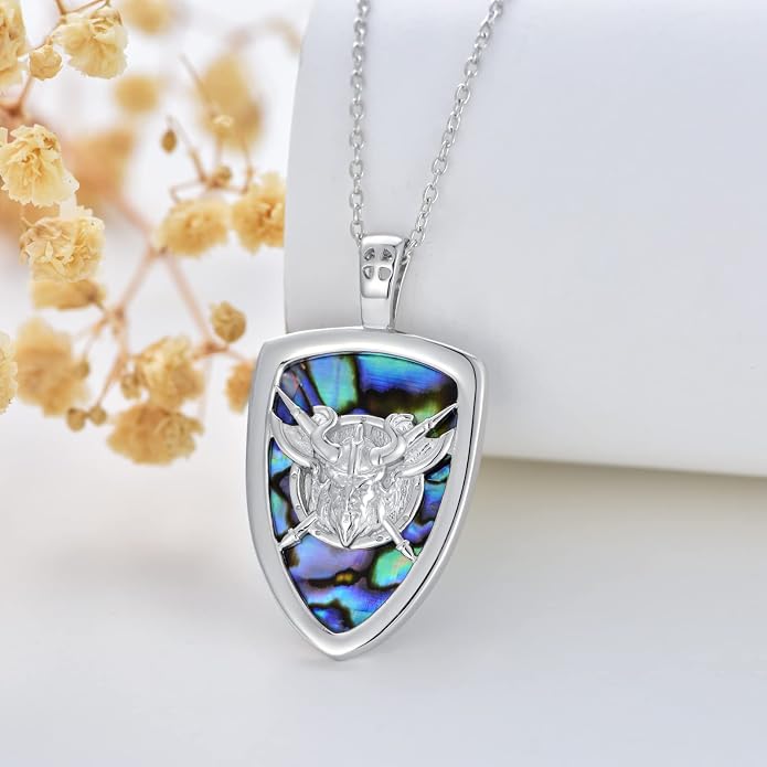S925 Sterling Silver Poseidon Trident/Peace Sign/Coexist Peace Symbol/Pirate/Arrowhead/Flower of Life/Thor's Hammer Jewelry Necklace Gifts for Women Men