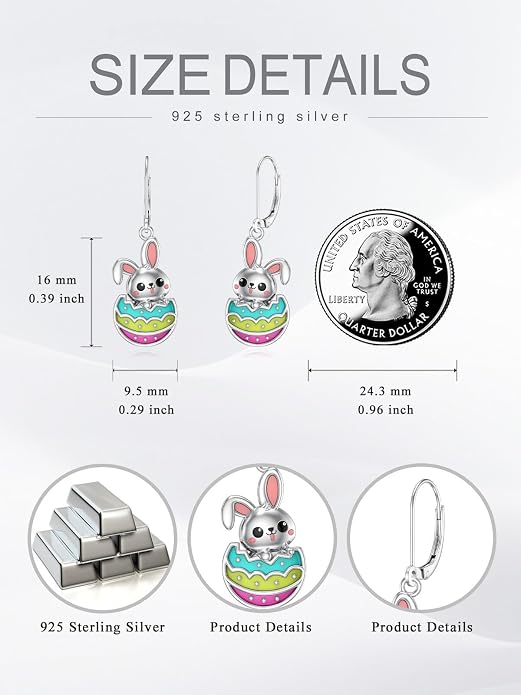 Seiyang Dangle Earrings 925 Sterling Silver Animal/American Flag/Turquoise Dangle Drop Earrings Jewelry Gifts for Women
