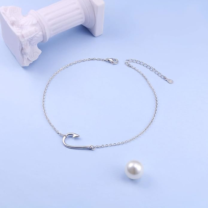 DAOCHONG Anklet for Women S925 Sterling Silver Adjustable Foot Chain Ankle Bracelet Anklets Jewelry