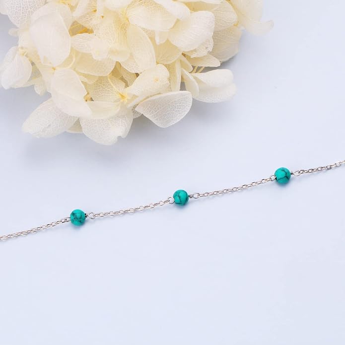 Yearace Anklet for Women S925 Sterling Silver Adjustable Foot Beaded Chain Lotus Flower Claddagh Dragonfly Witches Knot Ankle Bracelet Summer Beach Anklets Jewelry Gift