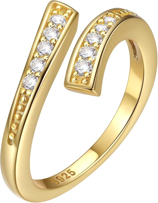 ChicSilver Sterling Silver Toe Rings for Women 14K Gold Plated Toe Rings for Women Open Adjustable Toe Ring for Women Toe Jewelry for Summer Beach