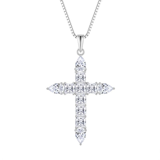 STARCHENIE 925 Sterling Silver Cross Necklace for Women Birthstone Jewelry | 925 Sterling Silver Crucifix Pendant, Birthstone Jewelry, Christian Religious Gift for Her