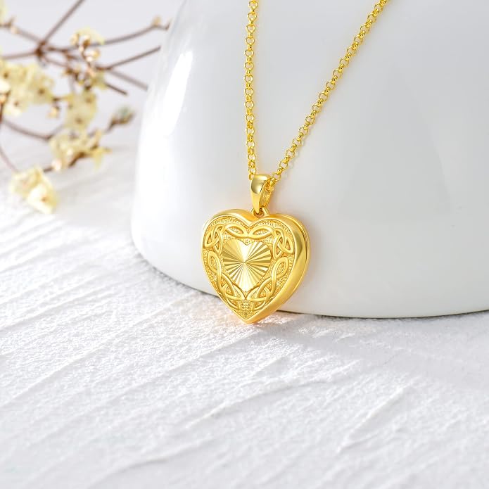 SOULMEET Personalized Silver Locket Necklace That Holds Pictures Photo Keep Someone Near to You, Memorial Custom Lockets Necklaces Letters Engraving for His Her