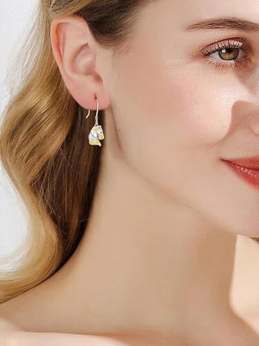 Dreamboat Cute Animal Dangle Drop Earrings for Women 925 Sterling Silver Hypoallergenic Animals Hook Earring Birthday Party Jewelry Gifts for Sensitive Ears