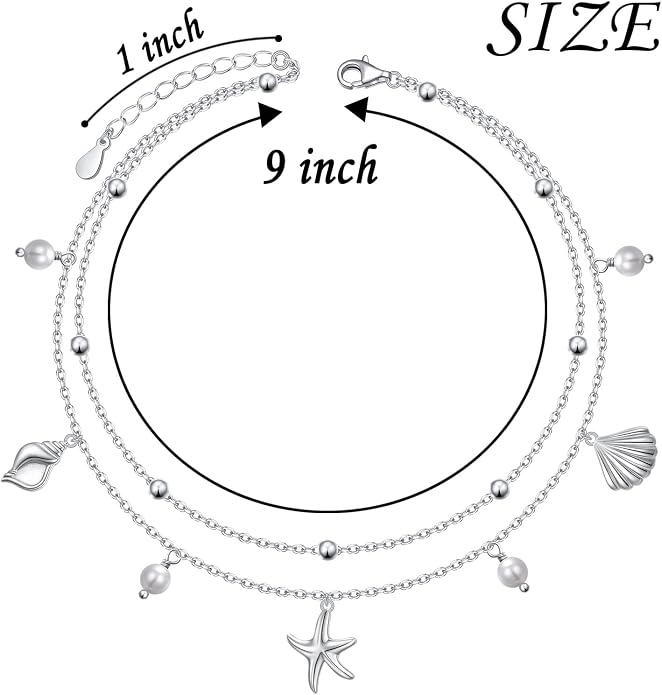 S925 Sterling Silver Ankle Bracelets Butterfly/Evil Eye/Anchor/infinity/Beach Anklet for Women Opal Moonstone Foot Chain Beach Jewelry