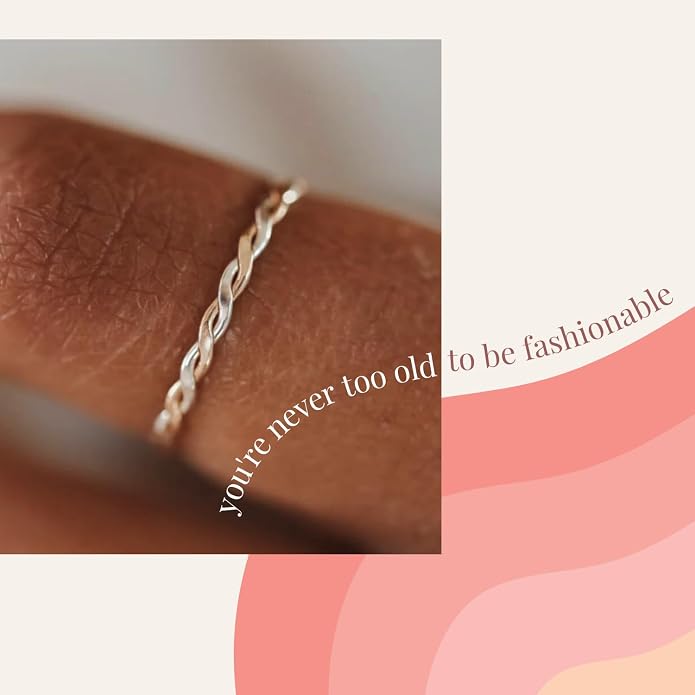 Harmony Braided Stacking Ring | Gold Statement Ring | Gold-Filled for Women | Simple and Elegant | Minimalist Jewelry | Waterproof Everyday Wear | Stacking Ring | Handmade