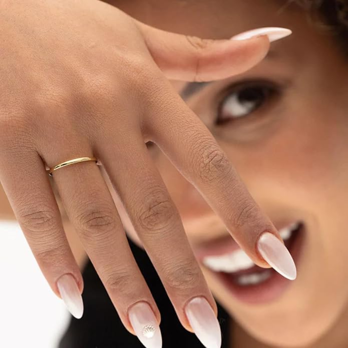 14K Gold Vermeil Ring for Women, Minimalist Stackable Band, 925 Sterling Silver Statement & Everyday Jewelry, Gifts for Women