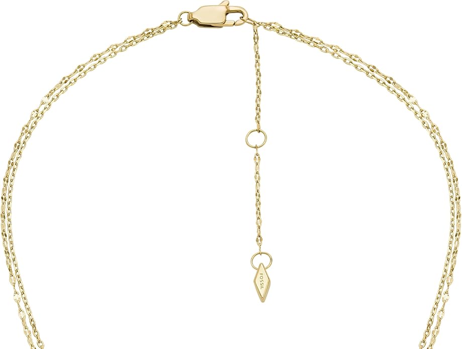 Fossil Women's Gold-Tone Stainless Steel Pendant Chain Necklace for Women