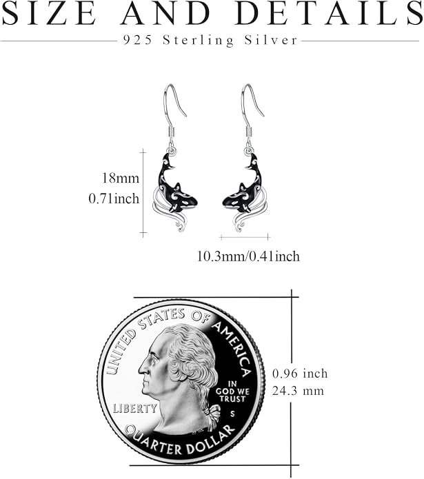 Butterfly/Cardinal/Rabbit/Frog/Turtle/Dragonfly/Flamingo/Mermaid/Hummingbird/Robin/Raven/Owl/Whale/Cat Earrings S925 Sterling Silver Animal Jewelry Gifts for Birthday Christmas