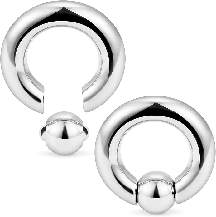 20G-2G ASTM F136 Titanium Septum Rings Nose Ring Hoops Circular Barbell Helix Snug Tragus Rook Daith Cartilage Earring Sneke Bites Lip Ring Hoop Smiley Piercing Jewelry for Women Men 6mm-19mm