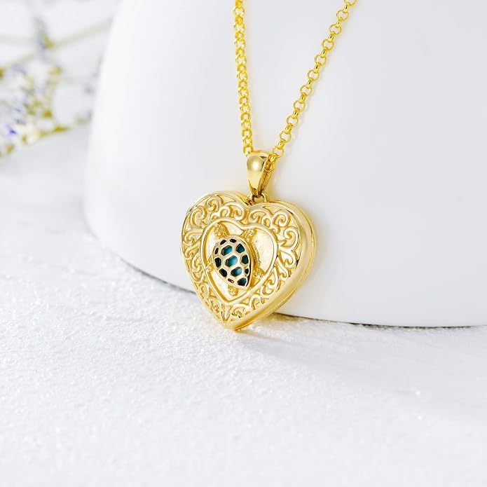SOULMEET Personalized Silver Locket Necklace That Holds Pictures Photo Keep Someone Near to You, Memorial Custom Lockets Necklaces Letters Engraving for His Her