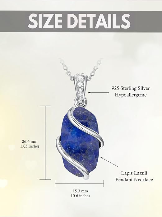 HPQQ Necklace for Women 925 Sterling Silver Dainty Gemstone Pendant Fine Jewelry Birthday Mothers Day Gifts for Mom Wife Her
