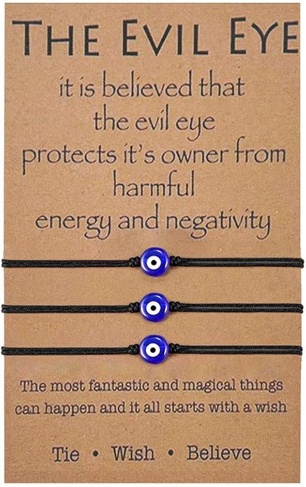 BOCHOI Evil Eye Bracelet for Women Good Luck String Bracelet Kabbalah Protection Friendship Wish Bracelet Jewelry for Girls Girlfriend Wife Mother Daughter