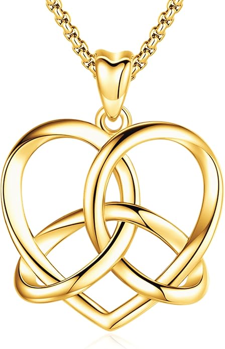 Pentagram Necklace Sterling Silver Triple Moon Goddess/Celtic Knot Witches Knot/Ankh/Sun and Moon/Hecate/Lilith/Santa Muerte/Tetragrammaton Pendant Necklace Pagan Wiccan Magic Egyptian Amulet Jewelry for Women Men