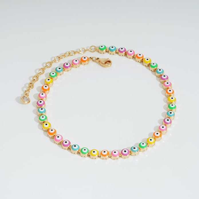 LOYATA Anklet Bracelet 14K Gold Plated Dainty Anklet Chain Waterproof Gold Chain Anklet for Women Cuban Beach Anklet Jewelry Gifts for Women