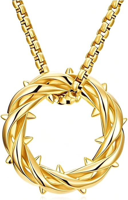 Seiyang Crown of Thorns Necklace 925 Sterling Silver Crown Pendant Amulet Jewelry Gifts (with Gift Box)