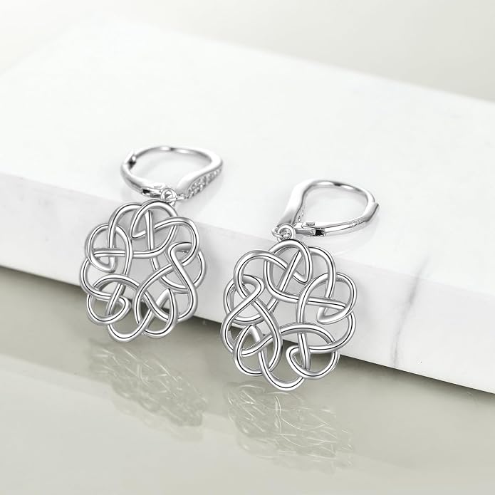 Celtic Filigree Earrings for Women Gemstone Jewelry Gifts