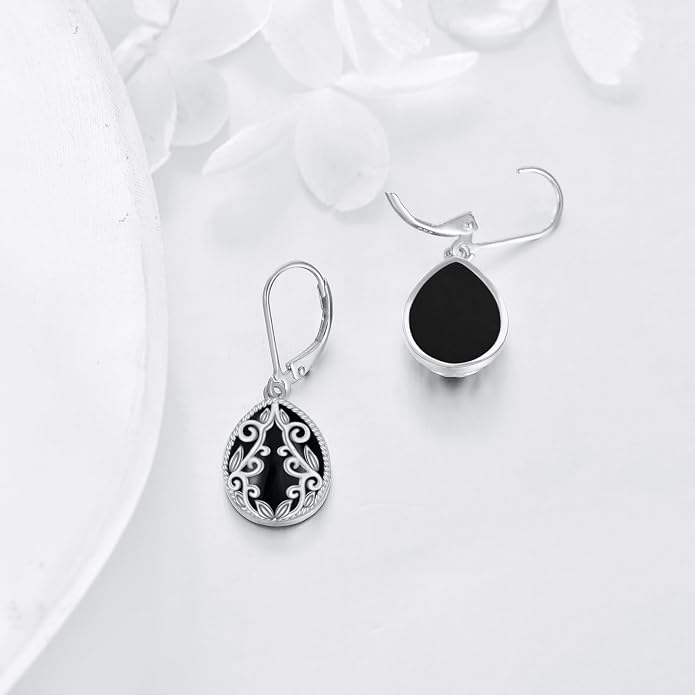 Teardrop Earrings Sterling Silver Filigree Irish Celtic Teardrop Drop Earrings Jewelry Gifts For Women
