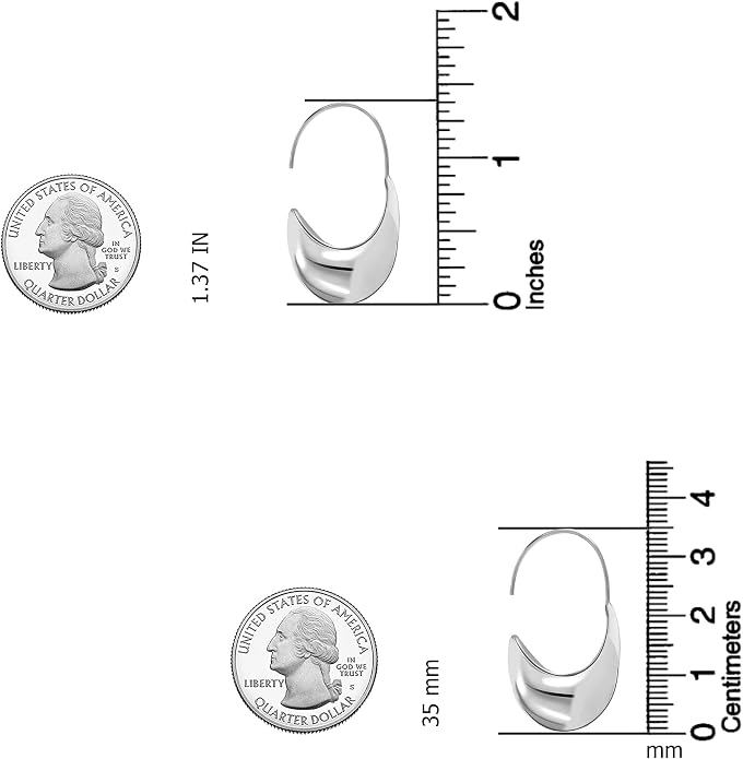LeCalla 925 Sterling Silver Drop Ear Cuffs Earrings | Lightweight Threader Wire Shaped Teardrop Dangle Earring for Women | Hypoallergenic Piercing Gifts for Her