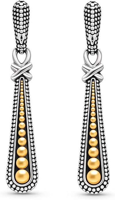 LeCalla 925 Sterling Silver Filigree Dangle Drop Earrings | Lightweight Antique Balinese Teardrop Dangle Drop Earring for Women