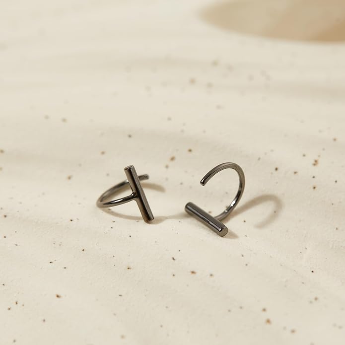 CHIC & ARTSY 925 Sterling Silver Half Hoop Earrings for Women, Small Huggie Hoops Set with Ball Bar Star Moon Cross & Pearl, Lightweight Comfort Fit Everyday & Sleep Earrings