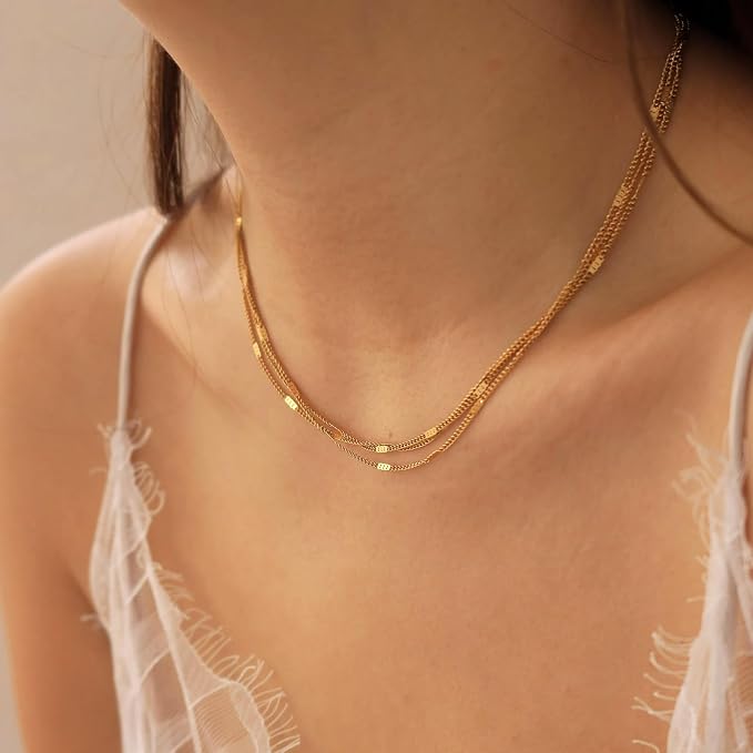 Kyutong 32.8 Feet Gold Plated Jewelry Making Chain on Spool Thin Flat Curb Chains Solid Stainless Steel Jewelry Chain for Necklace DIY with Jewelry Accessories