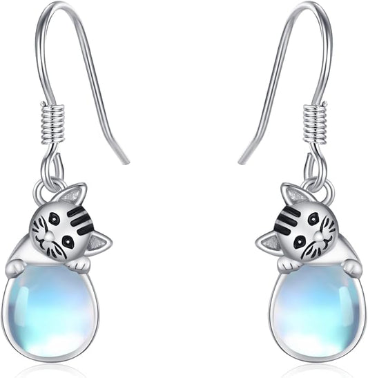 Dreamboat Cute Animal Dangle Drop Earrings for Women 925 Sterling Silver Hypoallergenic Animals Hook Earring Birthday Party Jewelry Gifts for Sensitive Ears
