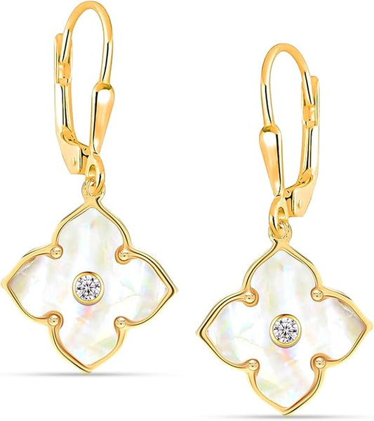 LeCalla 925 Sterling Silver Leverback Drop Earrings | Lightweight Celtic-Knot Filigree Heart Teardrop Dangle Earring for Women's Gift for Her