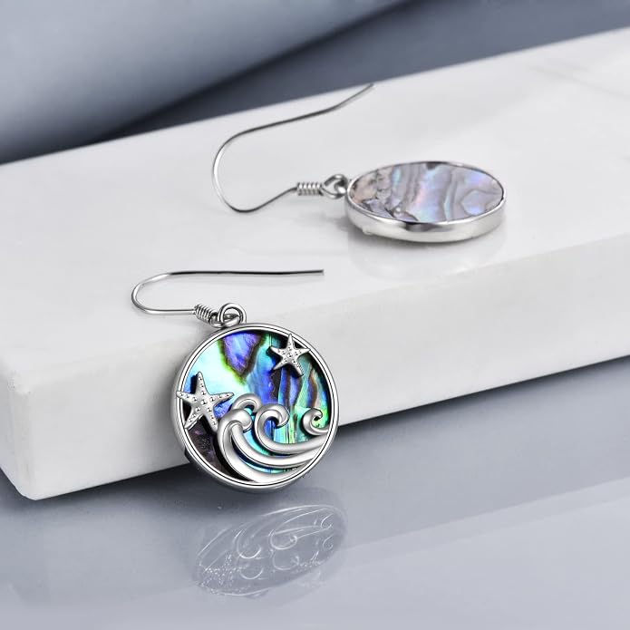 Beach Starfish Earrings for Women Sterling Silver Starfish Jewelry Gifts