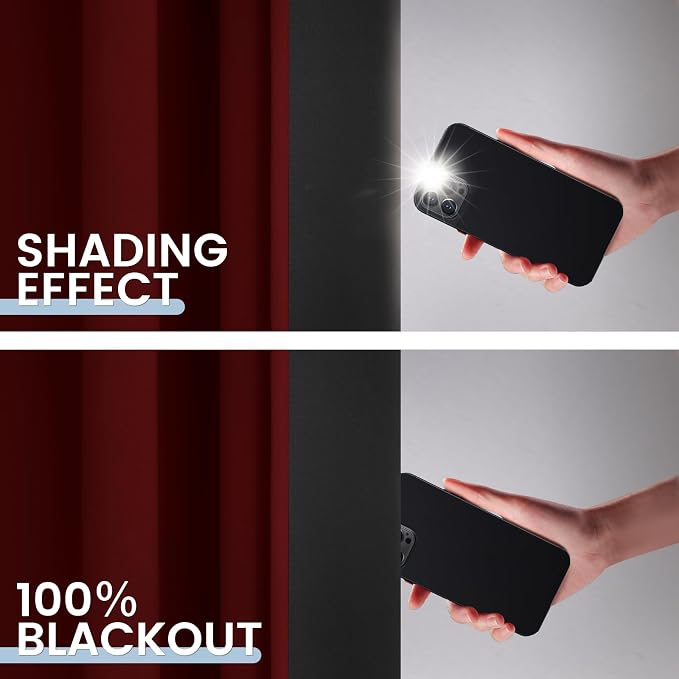 SimpleHome Burgundy Red 100% Blackout Curtains Room Darken Living Room 63 | Curtains for Bedroom,Thermal Insulated Grommet Window Drapes,Curtains for Living Room with Black Back,38 x 63 Inch,2 Panels