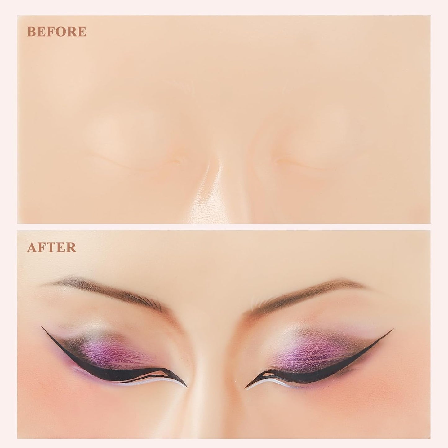 Makeup Practice Face, Makeup Practice Face Set 3D Realistic Makeup Practice Face Board for Makeup Artist Makeup Beginner Self-taught or Professional Enthusiasts (yellow+white+black)