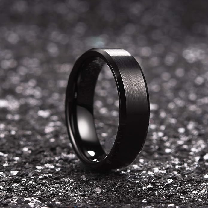 King Will Titanium Wedding Band for Men Women- 3-10mm Width Black/Sliver/Gold High Purity Titanium Promise Wedding Ring Comfort Fit for Daily Wear Size 6-14