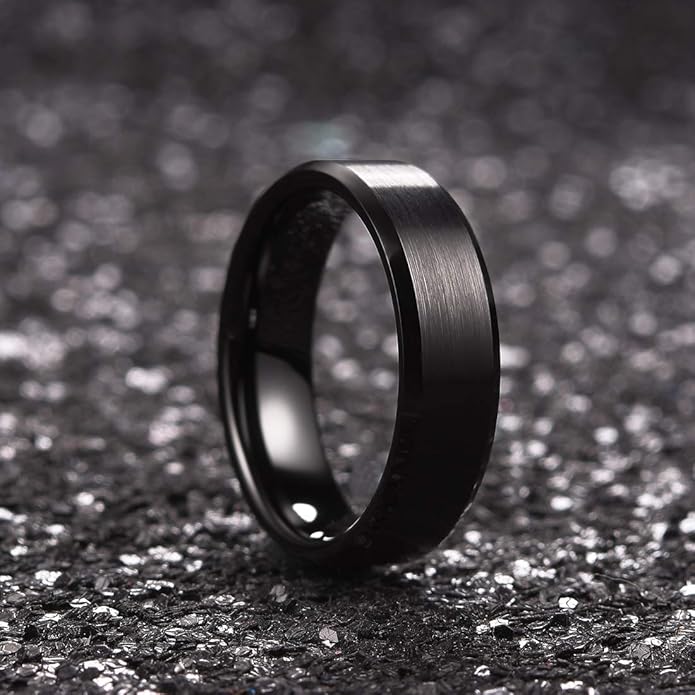 King Will Titanium Wedding Band for Men Women- 3-10mm Width Black/Sliver/Gold High Purity Titanium Promise Wedding Ring Comfort Fit for Daily Wear Size 6-14