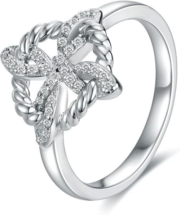 Witches Knot Ring 925 Sterling Silver Celtic Rings for Women Love Knot Ring Witch Jewelry Birthday Gift for Lover Wife