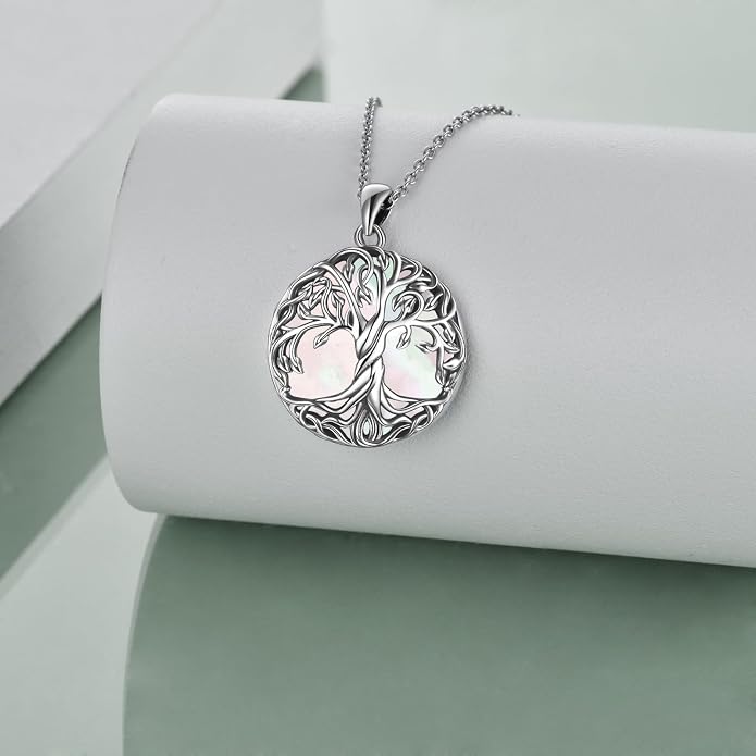 WINNICACA Tree of Life Gifts for Women 925 Sterling Silver Tree of Life Celtic Pendant Necklace Family Irish Jewelry Gifts for Women Wife Girlfriend Anniversary Birthday Gift