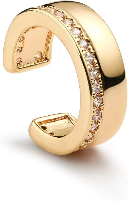 MYEARS Women Ear Cuff Earring Gold Non Pierced Ear Cartilage Clip on Wrap Hoop 14K Gold Filled Tiny Boho Beach Simple Minimalist Delicate Handmade Hypoallergenic Jewelry Gift-Sold as Single/Pair