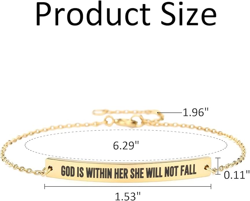 Dont Let The Hard Days Win Bracelet - Gold Hard Day Motivational Bangle Stainless Steel Engraved Words, Inspirational Chain Jewelry Gifts for Women Friend