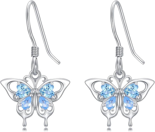 Bee/Butterfly/Dragonfly/Hummingbird/Sunflower Earrings for Women 925 Sterling Silver Sunflower Earrings Hypoallergenic Animal Jewelry Gifts for Women