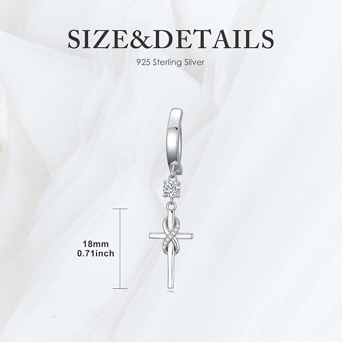 Butterfly Cross Shark Belly Button Ring 925 Sterling Silver Clicker Belly Rings Dangle Navel Ring Hypoallergenic Navel Piercing Belly Piercing Jewelry Gifts for Women
