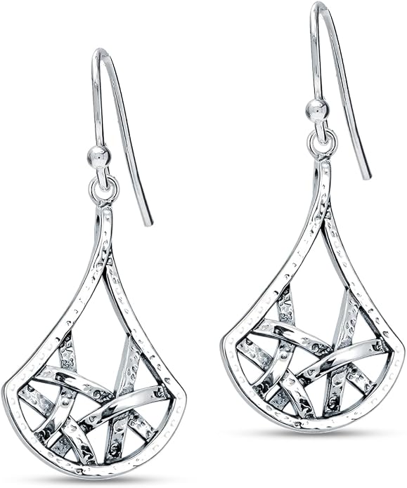 LeCalla 925 Sterling Silver Antique Earrings for Women | Filigree Leverback Dangle Earring | Drop Dangle Earrings for Women | Oxidized Silver Jewelry for Her Mom Wife