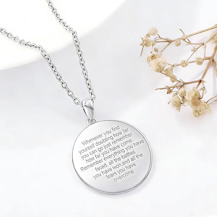 Aniu Tree of Life Necklace for Women, 925 Sterling Silver Mother of Pearl Family Palm Tree Charm Pendant Jewelry for Birthday Christmas Gift