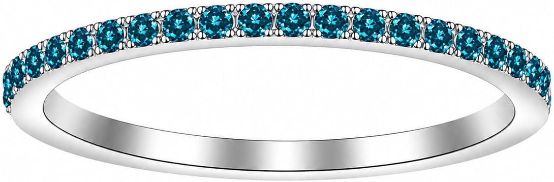 Birthstone Rings For Women, Silver Stackable Cubic Zirconia Stainless Steel Birth Stone Ring To My Daughter/Mom Birthday Unique Gifts Jewelry