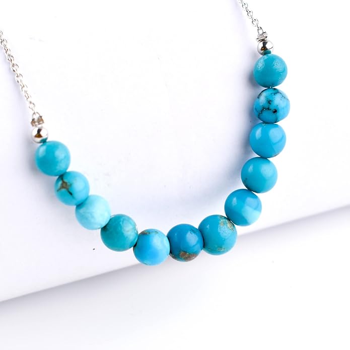 Natural Gemstone Pendant Necklace for Women Handmade Birthstone Healing Crystal Jewelry Chain 20" Stone Birthday Christmas Wedding Gifts for Her