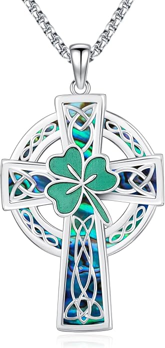 Eusense Viking Jewelry for Men Women Sterling Silver 925 Mjolnir Thors Hammer Pendant Celtic Cross Necklace Wolf Odin Raven Freya Goddess Norse Pagan Compass Vegvisir Yggdrasil Nordic Viking Necklaces Gifts