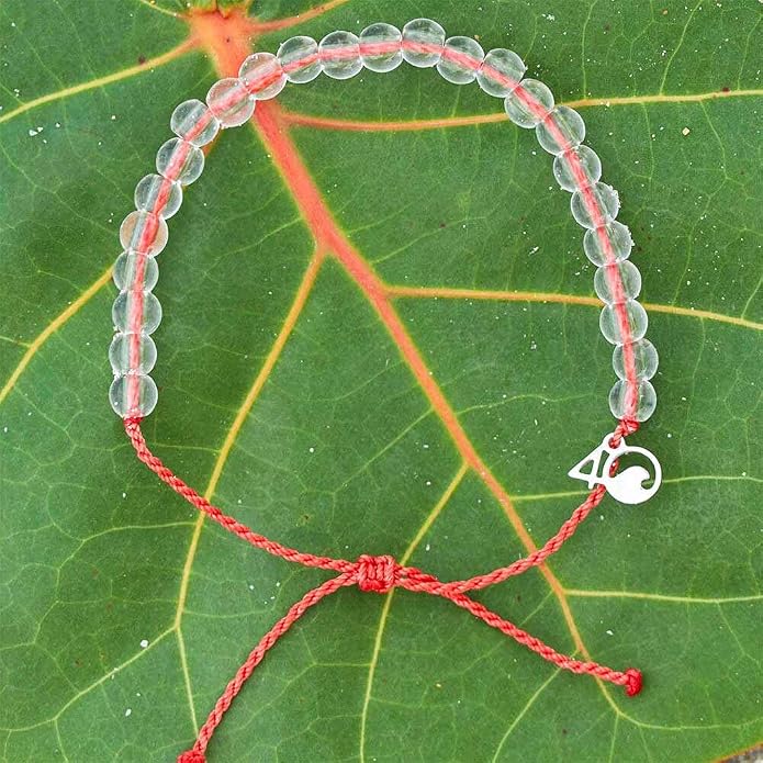 4ocean Beaded Bracelet - Removes 1 Pound of Ocean Plastic - Handcrafted, Adjustable Unisex Recycled-Jewelry - Supports Marine Life Conservation Through Ocean Plastic Removal