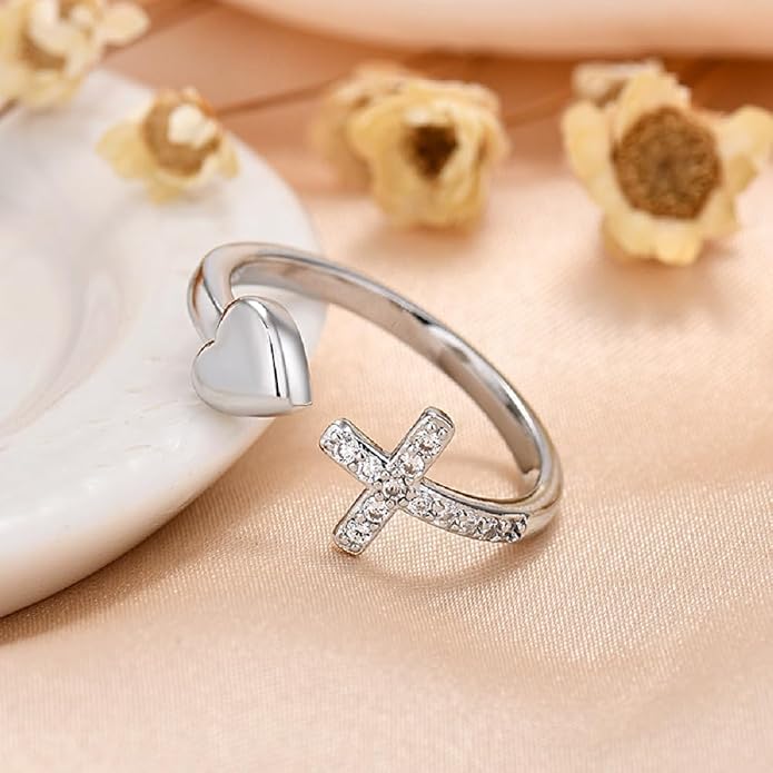 925 Sterling Silver Ring Minimalist Adjustable Rings Band Handmade Rings for Women Girls