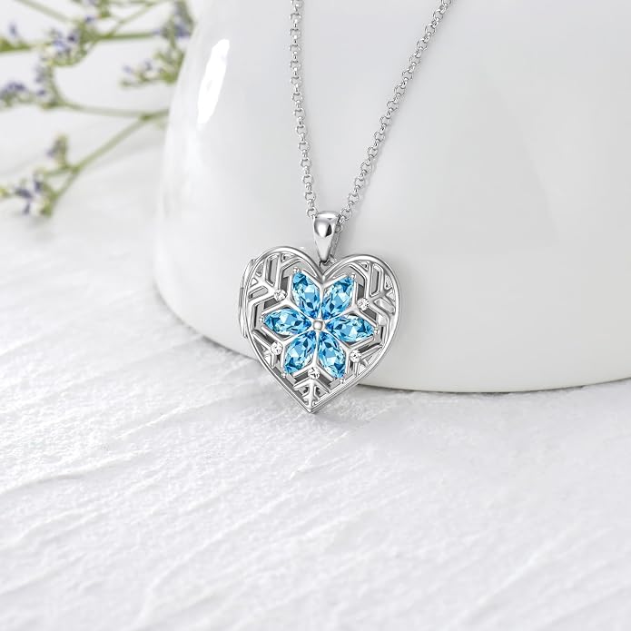 Dorunmo Personalized Locket Necklace 925 Sterling Silver that Holds Pictures Butterfly Birthstone Photo Heart Locket Custom Jewelry Congratulations New Beginnings New Job Gifts for Women