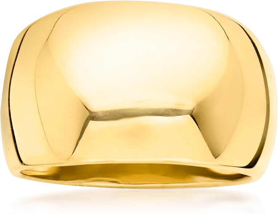 Ross-Simons Italian 18kt Gold Over Sterling Dome Ring