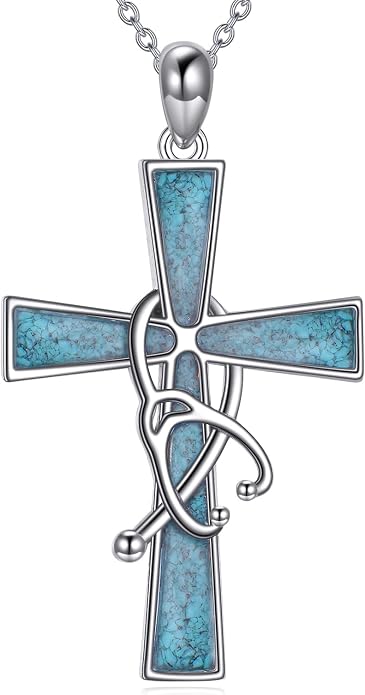 Cross Necklace 925 Sterling Silver Cross Faith Pendant Christian Jewelry Gifts for Women Men